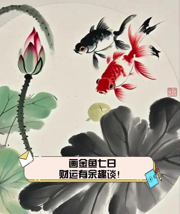 画金鱼七日,财运有余趣谈!