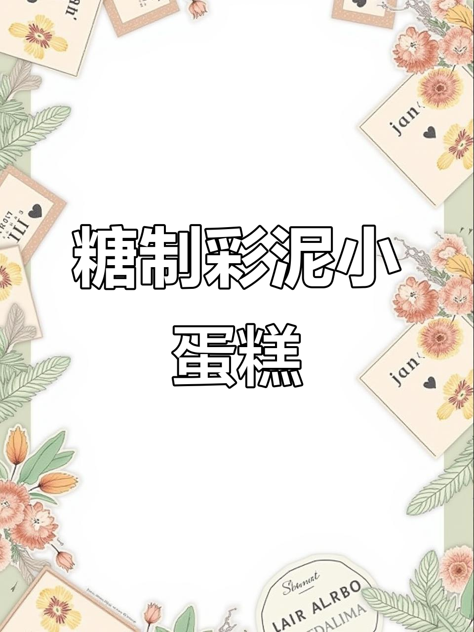 白砂糖彩泥,安全又有趣!做个抹茶小蛋糕吧