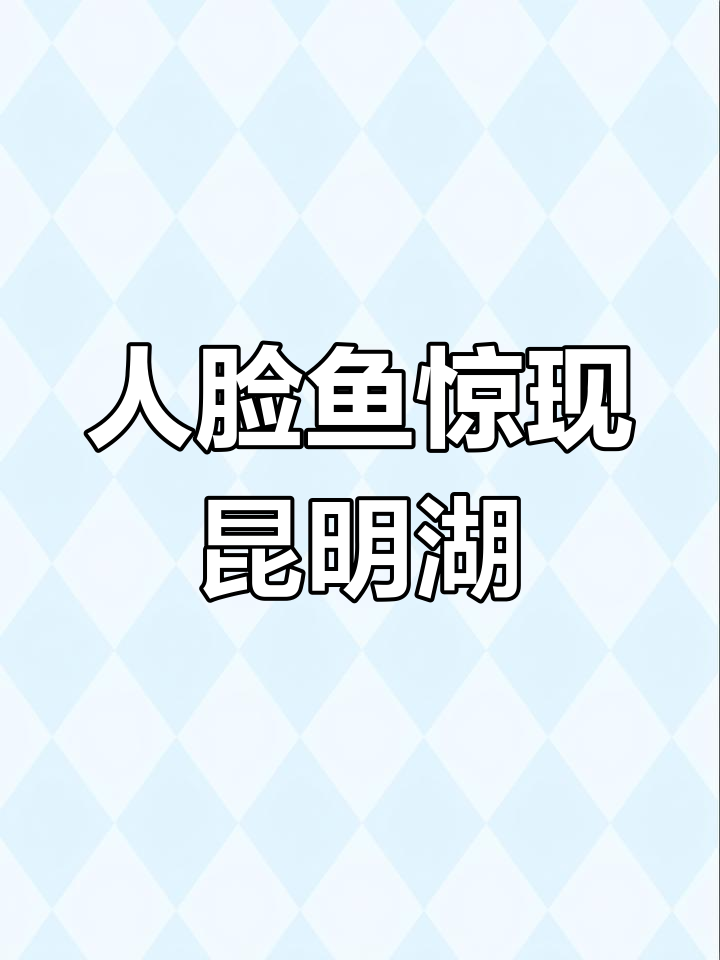云南昆明湖现“人脸鱼”,嘴巴一张一合吓坏游客