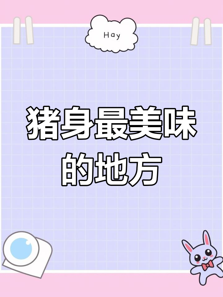 猪身上最好吃的部位,五花肉、里脊还是其他?