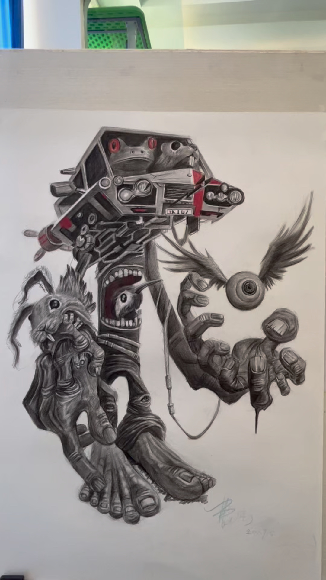 脑洞大开的创意素描绘画全过程