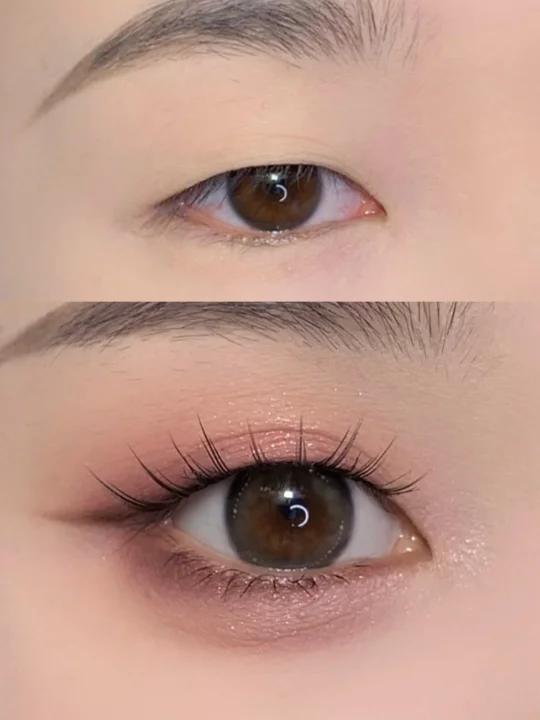 单眼皮气质奶咖玫瑰妆黄皮的本命眼妆