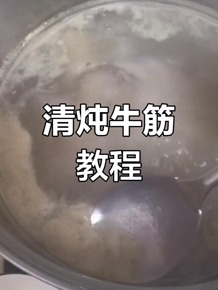 详细清炖牛筋做法,全程录制