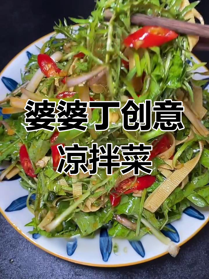 婆婆丁新做法,干豆腐香菜拌一拌,下饭又美味