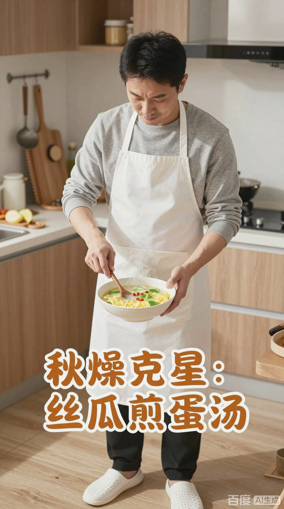 丝瓜煎蛋汤,消除秋燥的营养汤品