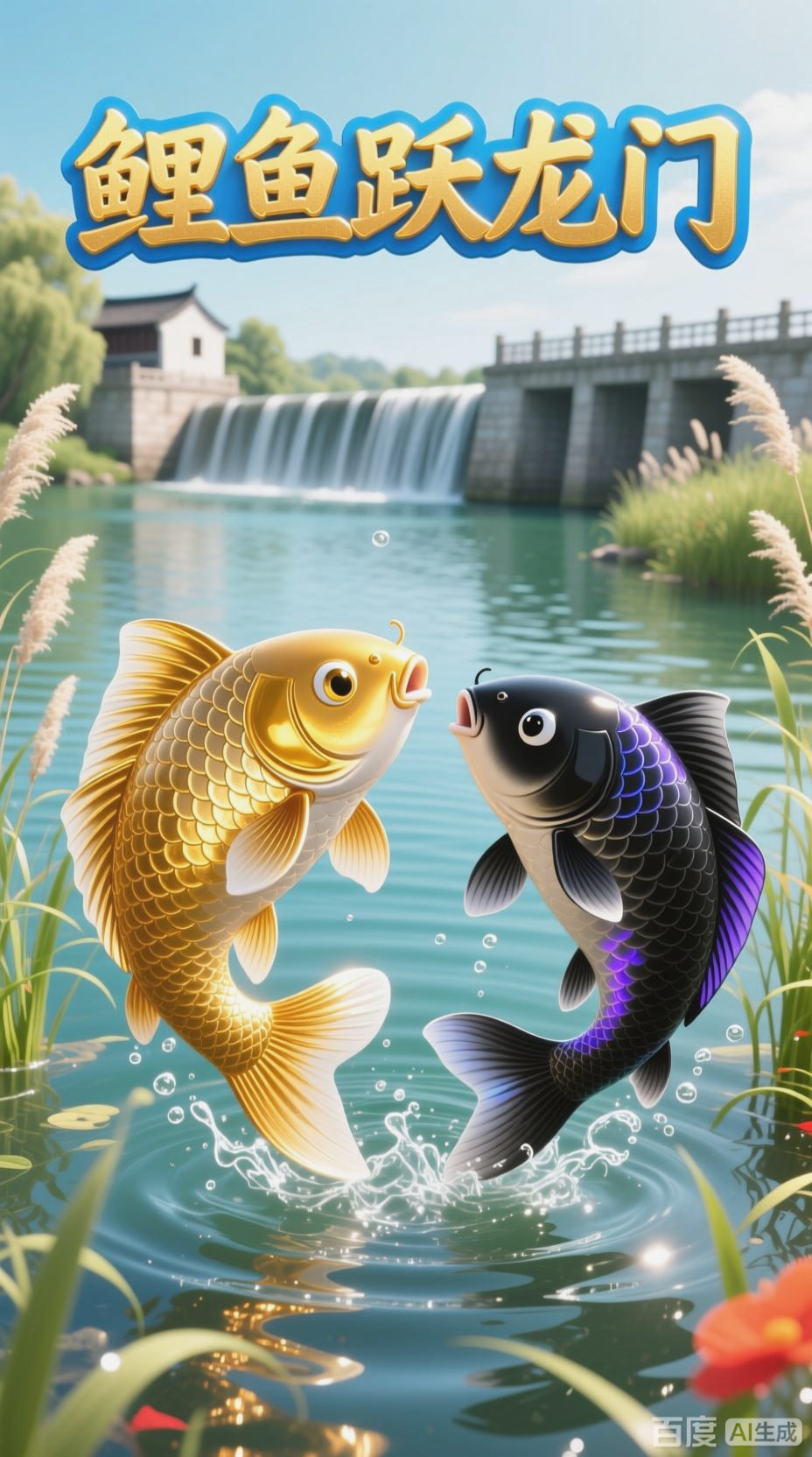 小鲤鱼跃龙门，梦想成真