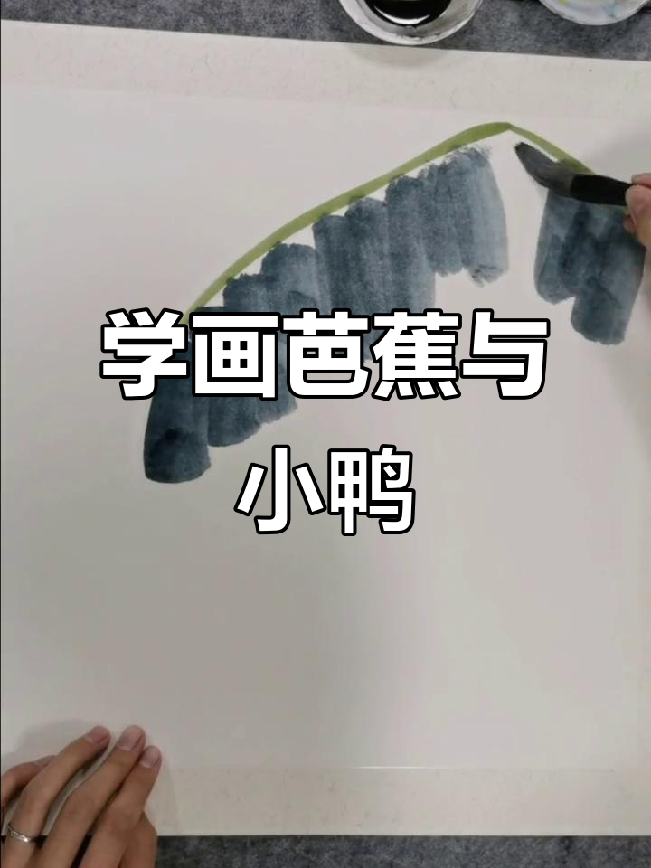 芭蕉小鸭国画步骤详解,轻松掌握写意技巧
