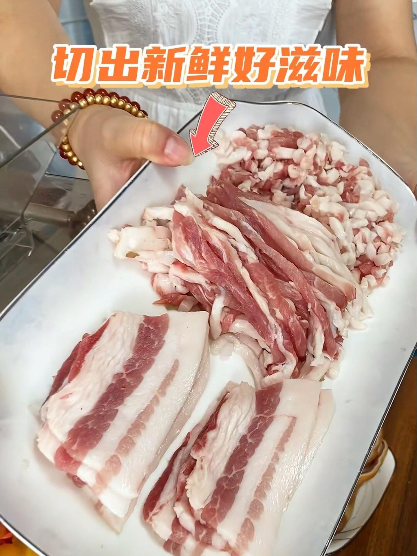 小型鲜肉切片机 食品机械 省时省力 五花肉切片平整均匀,薄厚统一