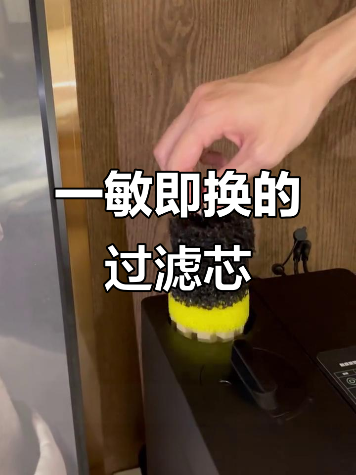 鱼缸过滤器换芯如此简单,物理与生化滤芯一抽即换