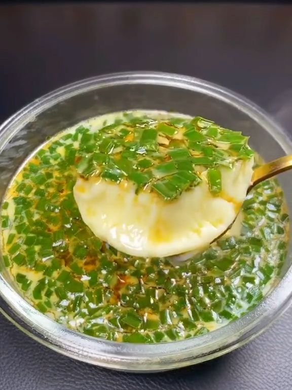 韭菜蒸鸡蛋,没想到这么好吃