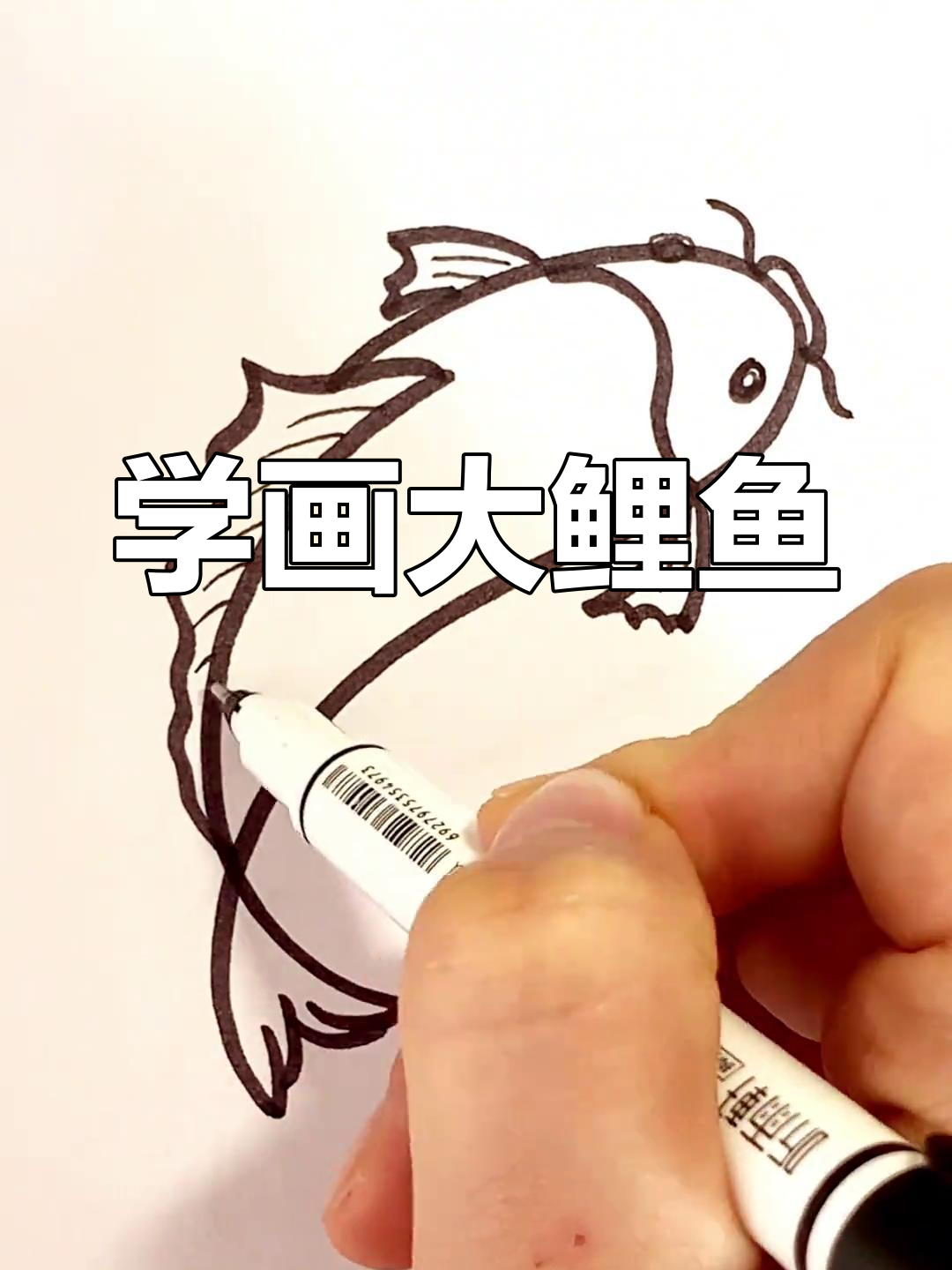 简单鲤鱼简笔画教程