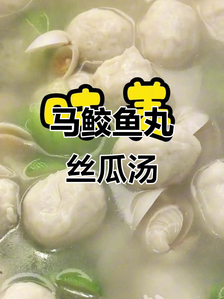 丝瓜马鲛鱼丸汤,鲜美无比,猪油加持更诱人