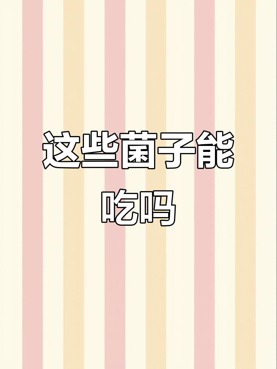 认识这些菌子,哪些能吃?哪些有毒!