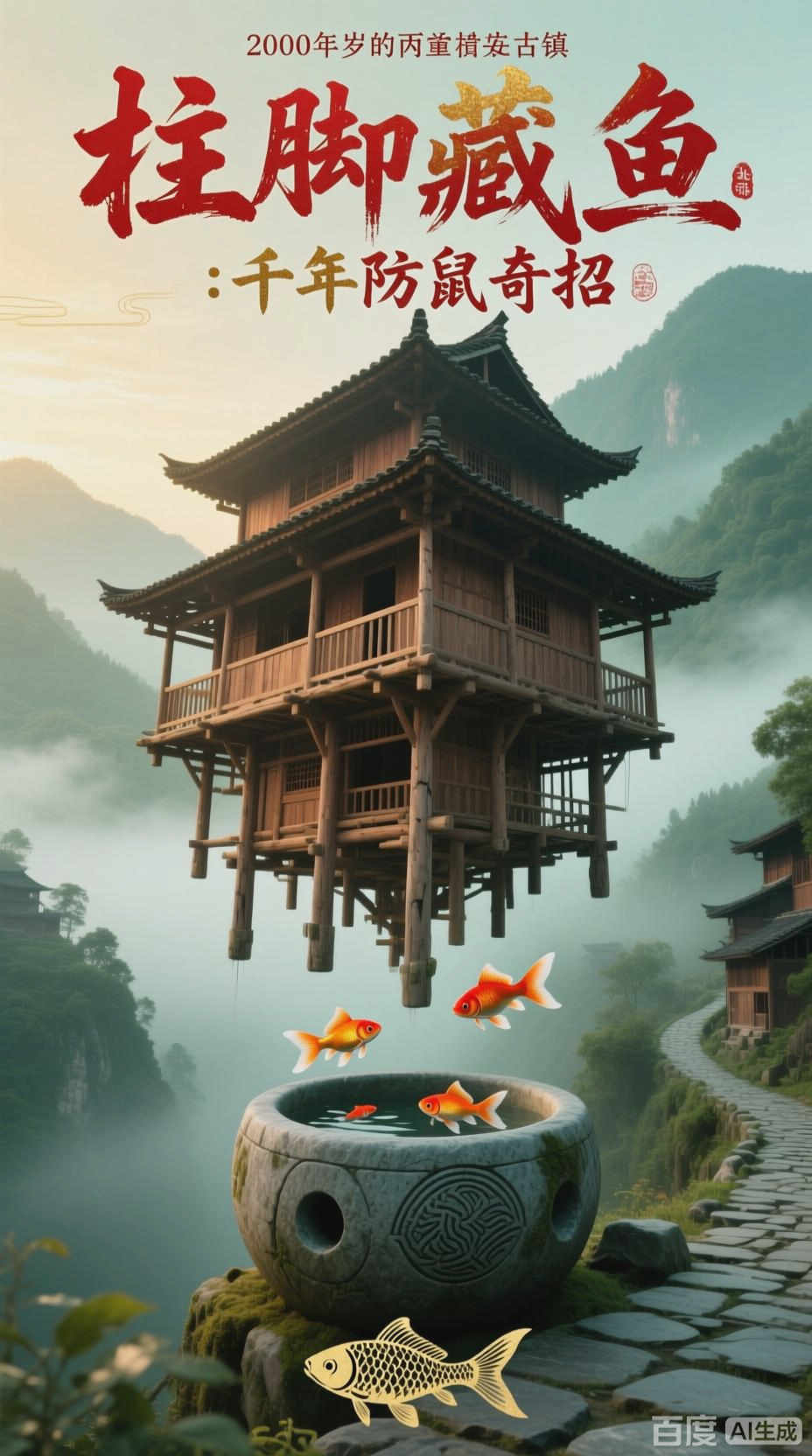 探秘贵州丙安吊脚楼:柱脚石臼的奇妙用途