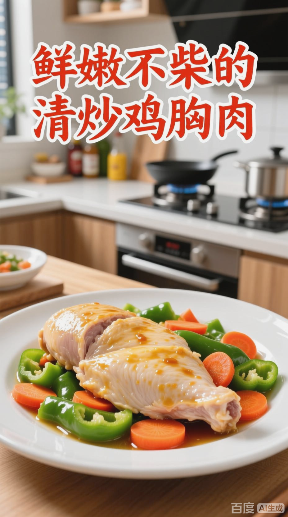 家常清炒鸡胸肉,低脂美味