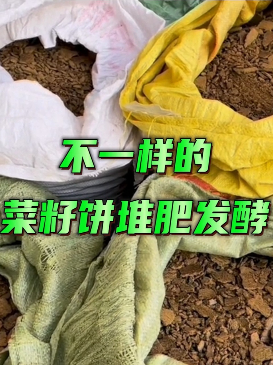菜籽饼堆肥不一样的方法配方菜枯有机肥发酵