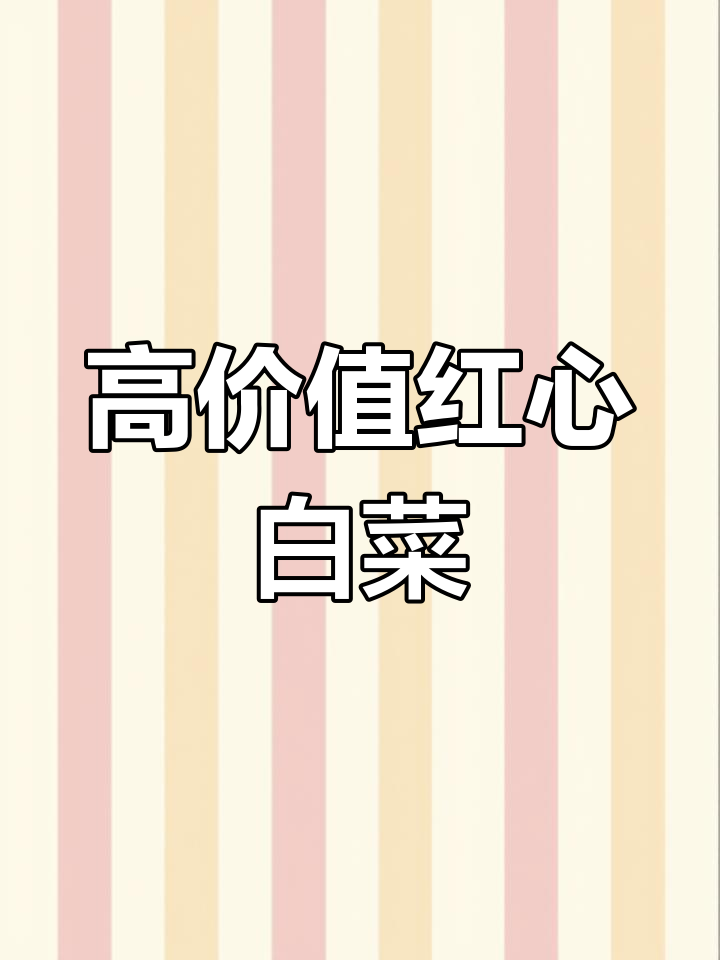 红心白菜:营养丰富的极品蔬菜