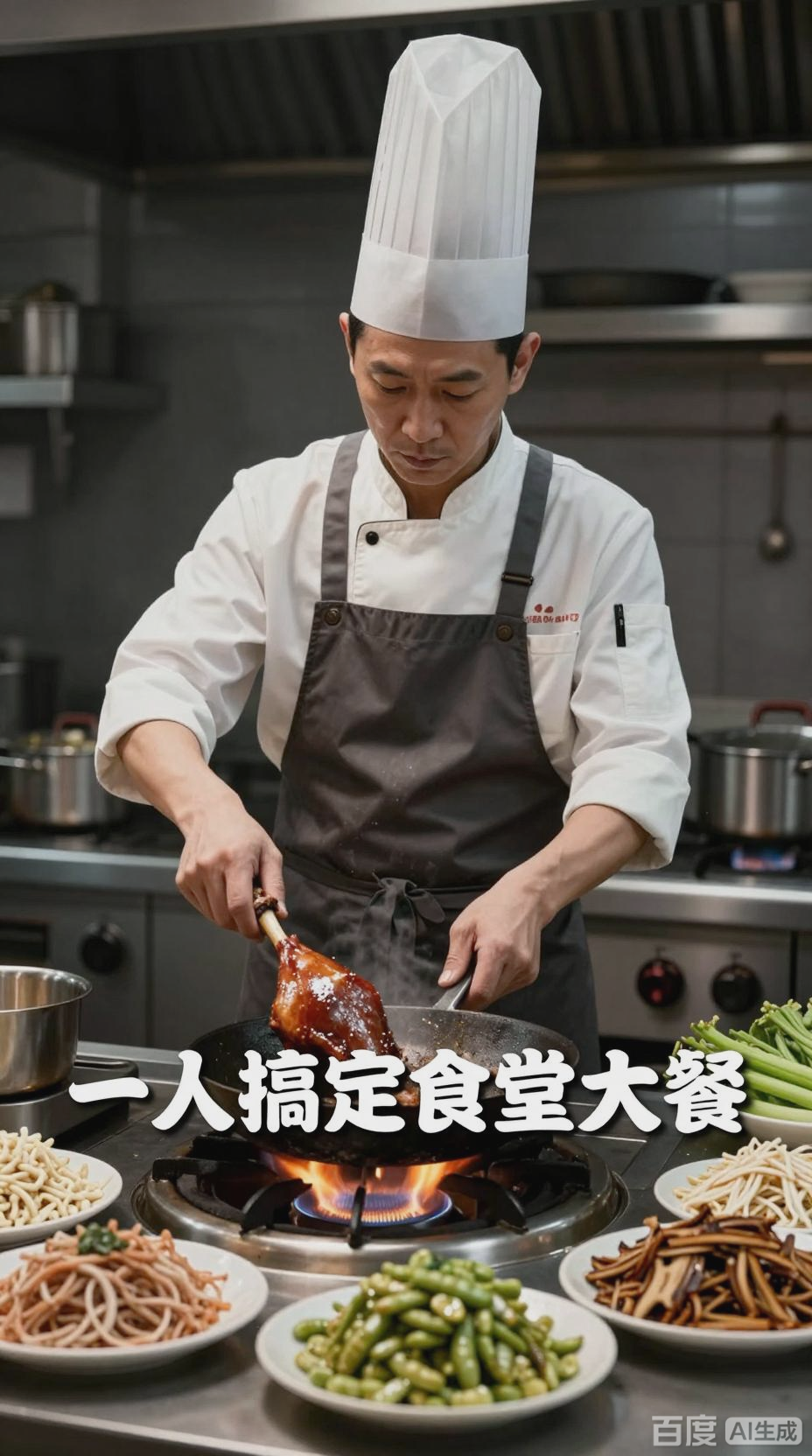 单人高效完成食堂大餐