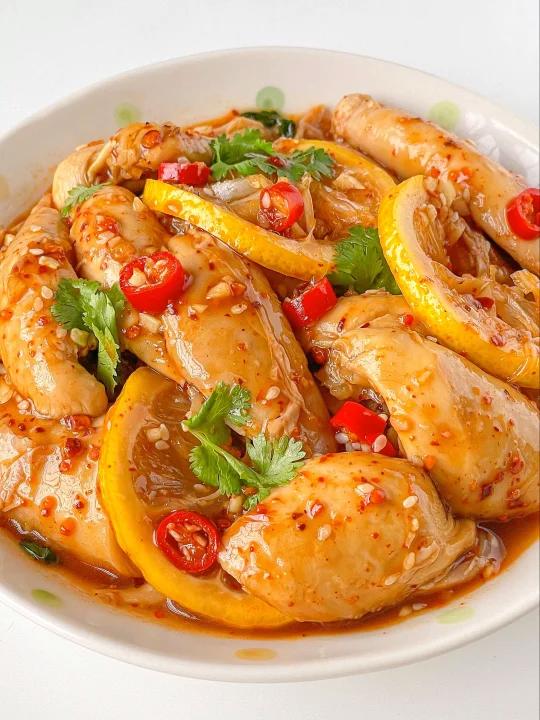 减脂餐168酸辣清爽柠檬手撕鸡