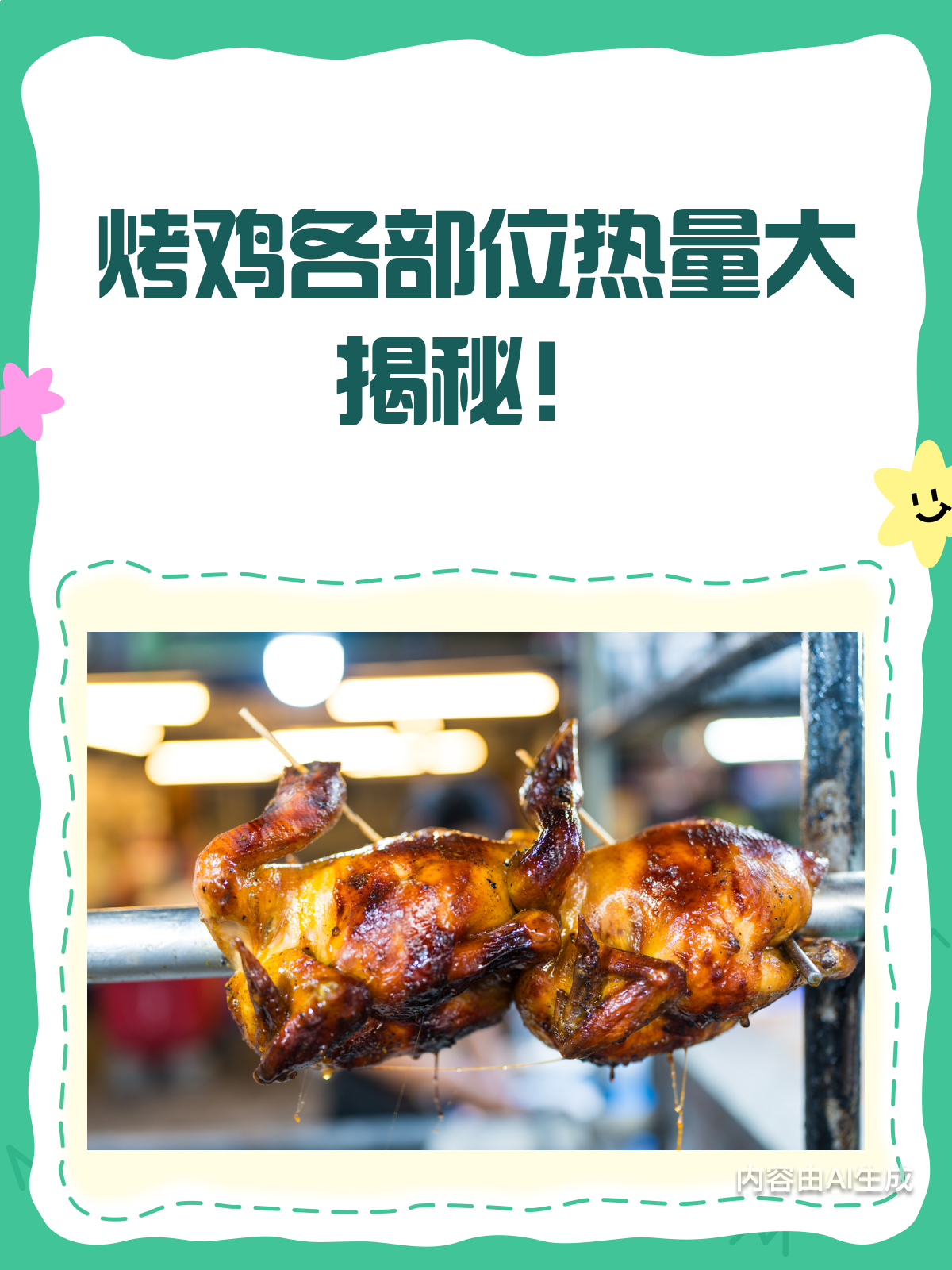 一图看懂!烤鸡各部位热量大揭秘