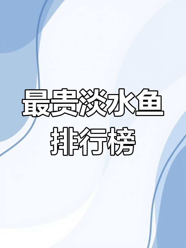 国内最贵的淡水鱼排名,第一名能换一套房