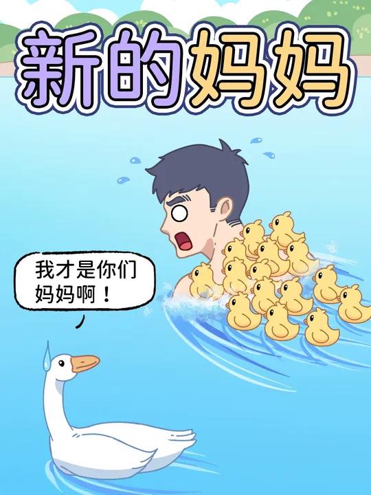 小鸭子们,你们认错妈妈啦!治愈 可爱 小黄鸭 小鸭子 治愈系漫画