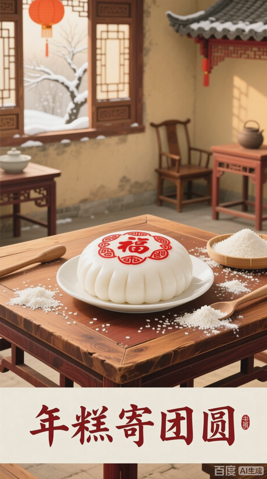 过年吃年糕，寓意步步高升