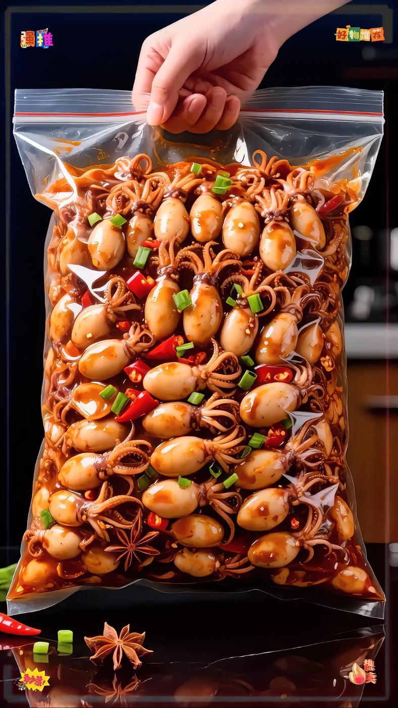 香辣入味，一口拉丝的鱿鱼仔！个个胖嘟嘟的肥厚饱满，咬下去吸饱了汤汁，太美味了！精选新鲜优质