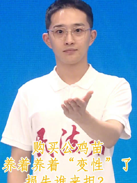 菏检说法「购买公鸡苗,养着养着“变性”了,损失谁担?」《民法君“典”案例》第八十四集聚焦广