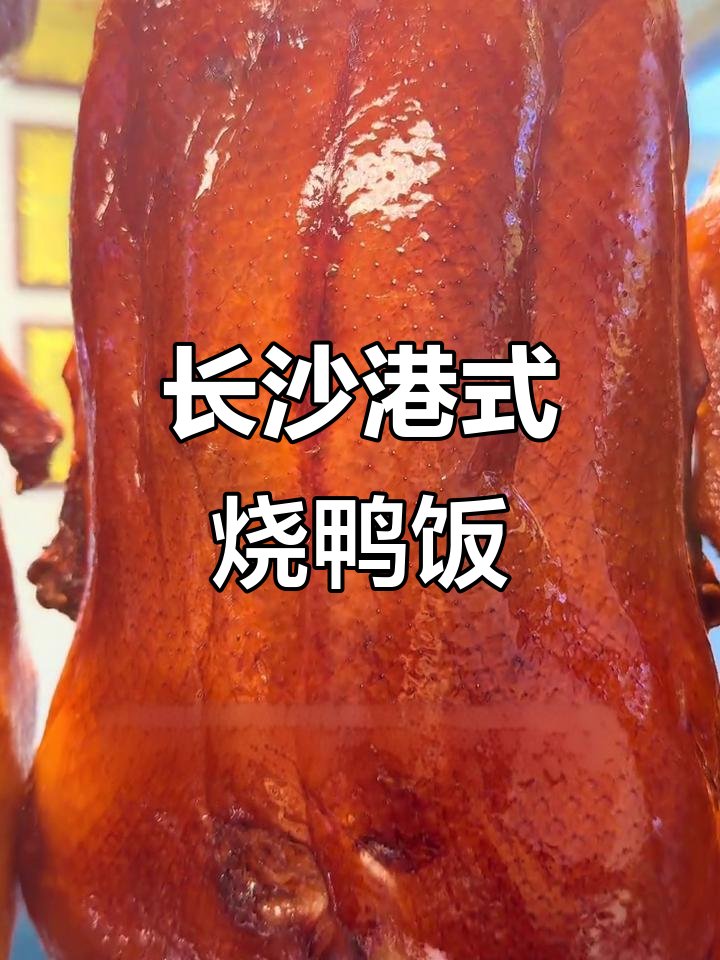 长沙港式烧鸭，鲜嫩脆皮烤鹅与酸甜小菜搭配米饭超满足