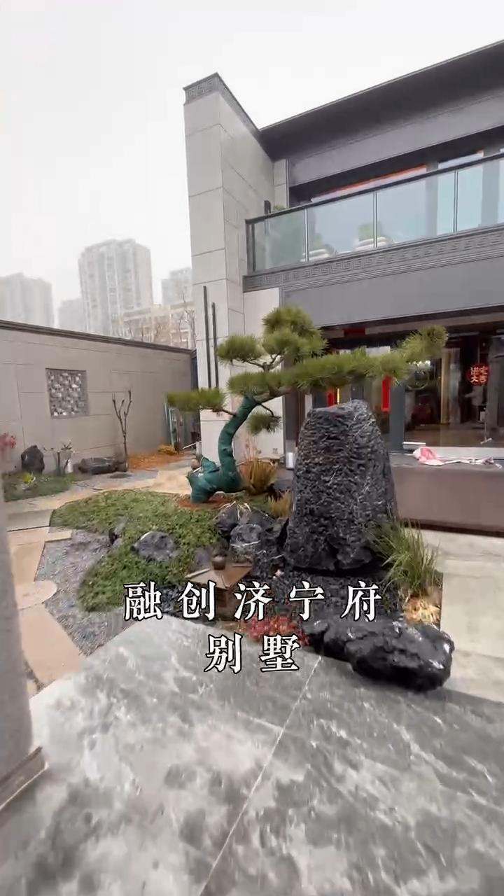 别墅庭院设计——融创·济宁府 D区别墅 意式轻奢实景效果分享  别墅设计 融创济宁府 济宁