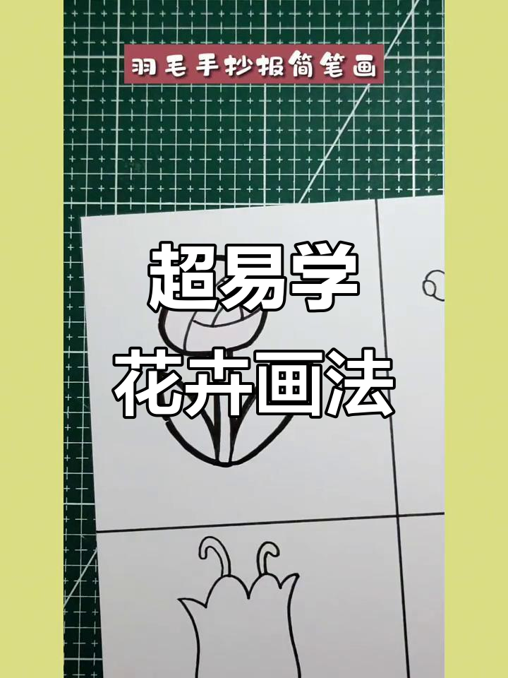 简单六种花卉简笔画,轻松学会!