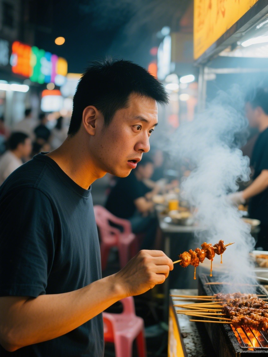 退休法医买羊肉串吃，吃一口发觉不对劲，立马报警：这不是羊肉