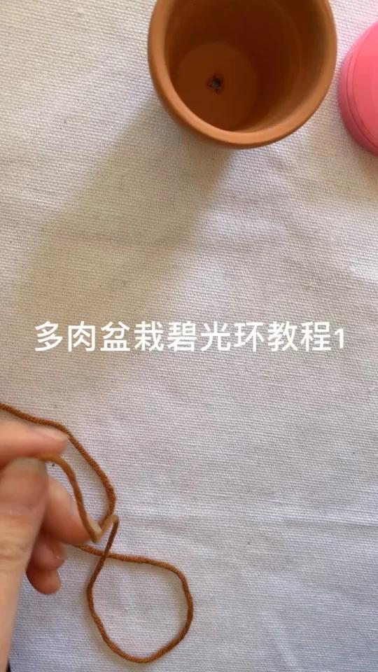 钩针多肉盆栽碧光环教程1