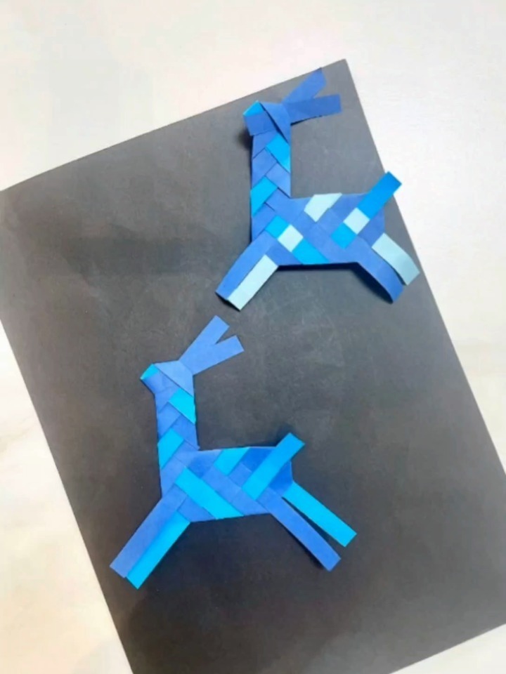 纸条编织小鹿