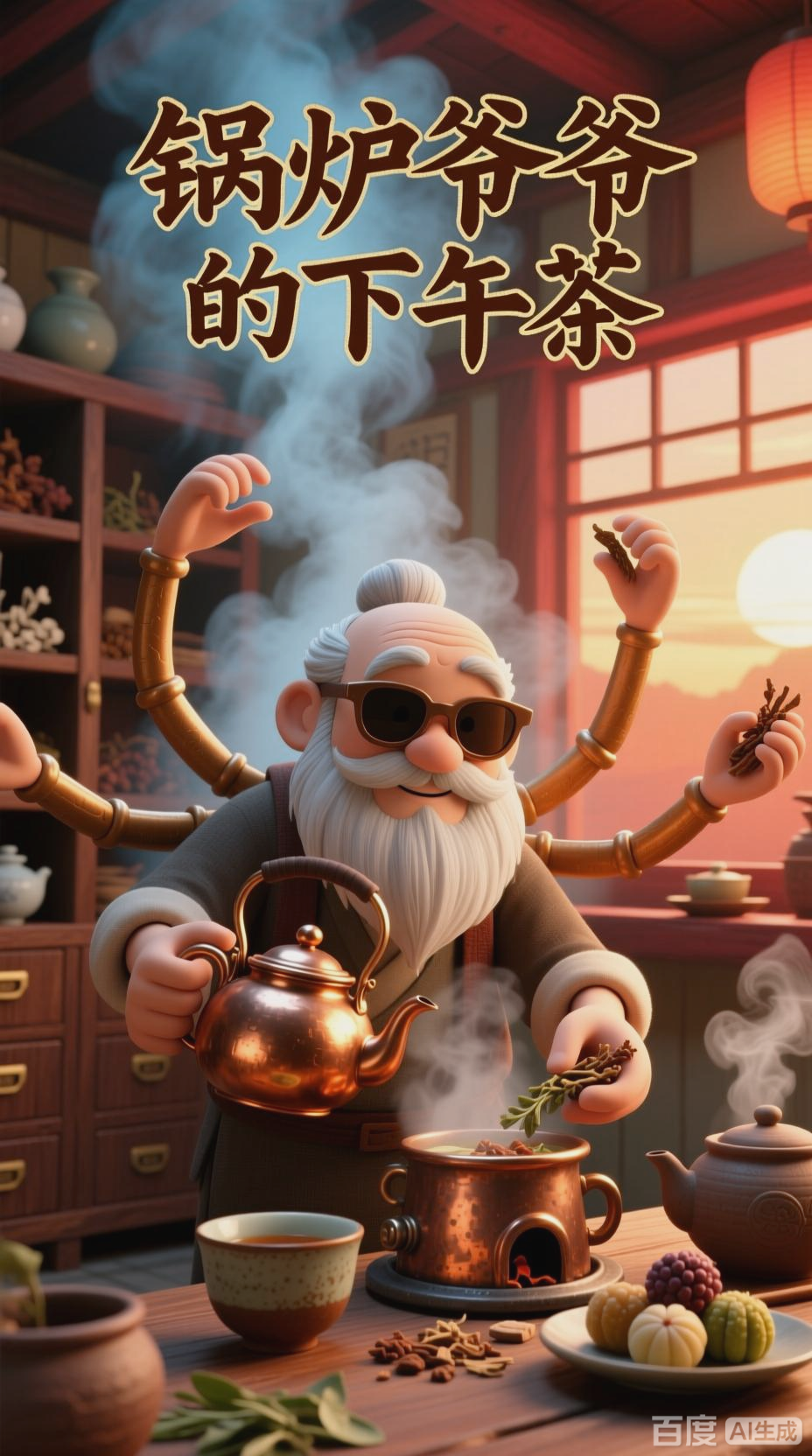 锅炉爷爷的悠闲下午茶时光