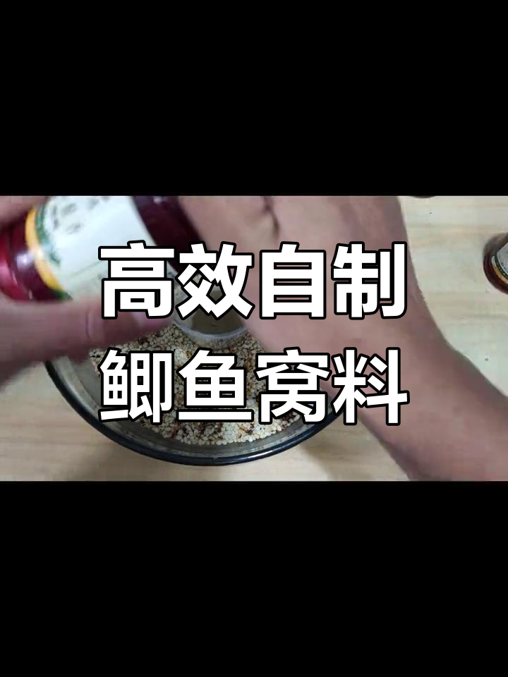 自制鲫鱼窝料最佳配方,野钓必备