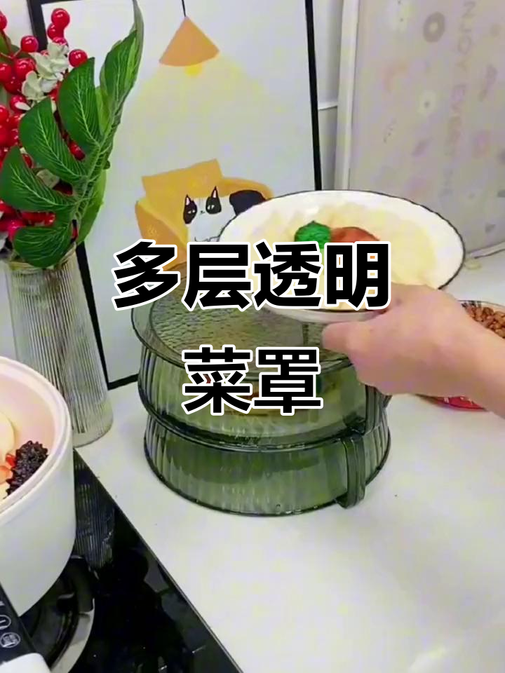 冬季厨房神器，防尘保温饭菜罩，多层设计超实用