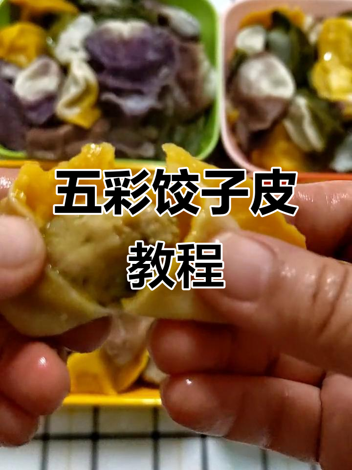 彩色饺子皮做法,孩子们抢着吃!