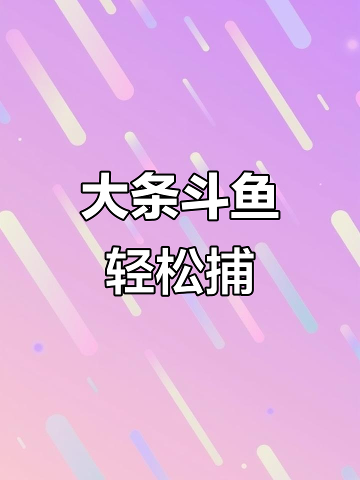 随便抓几条大斗鱼,竟然有这么多!