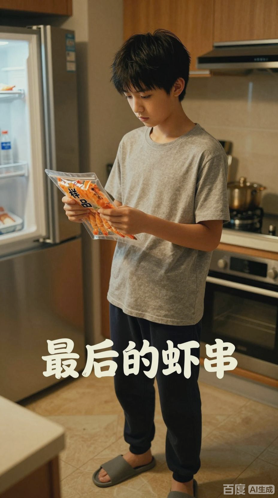 用预制虾串，传递姐弟深情