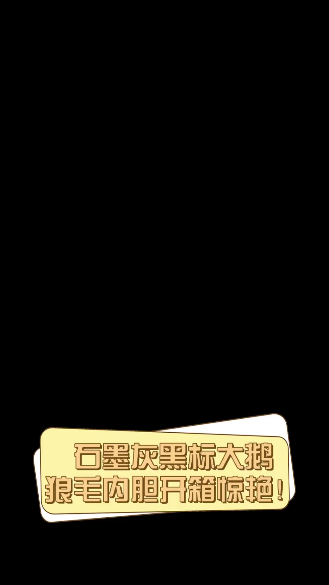 石墨灰黑标大鹅,狼毛内胆开箱惊艳!