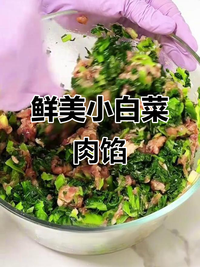 小白菜猪肉馅,包饺子、包子都美味,简单又鲜嫩!