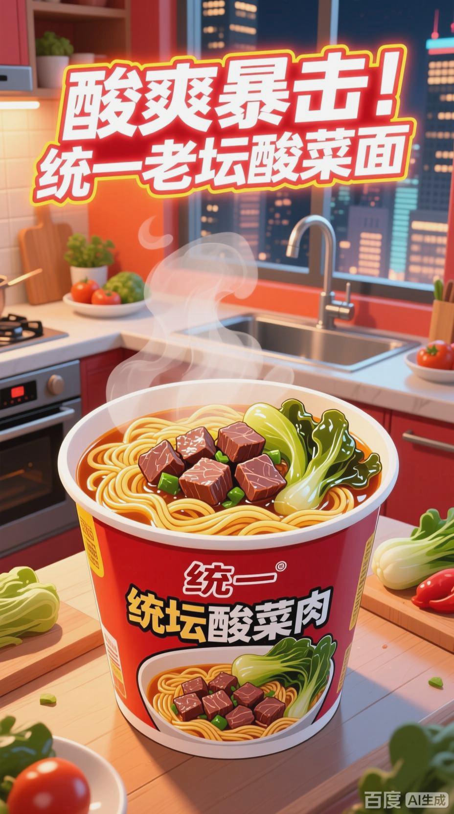 统一老坛酸菜面,酸爽新体验