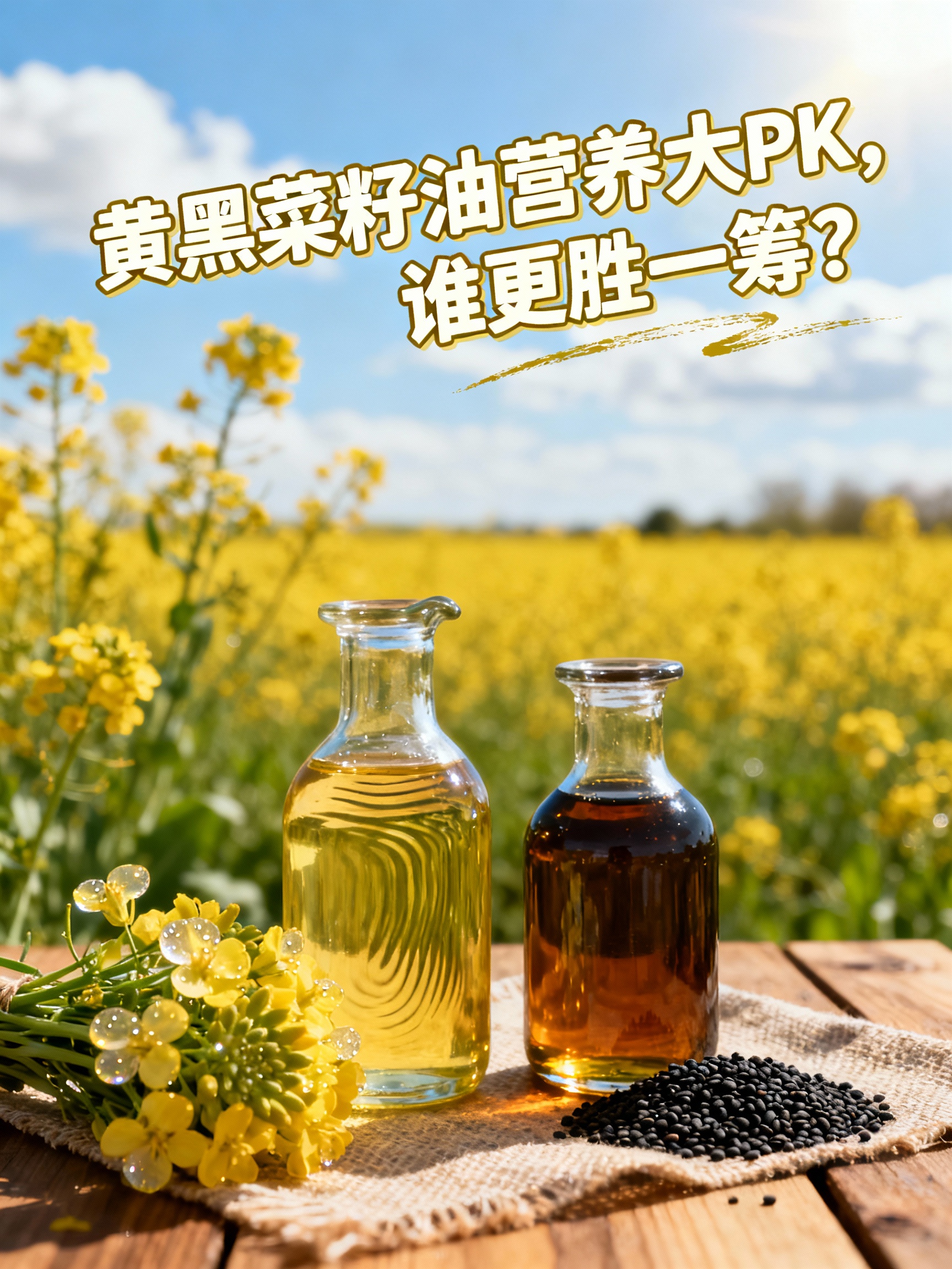 黄黑菜籽油营养大PK，谁更胜一筹？