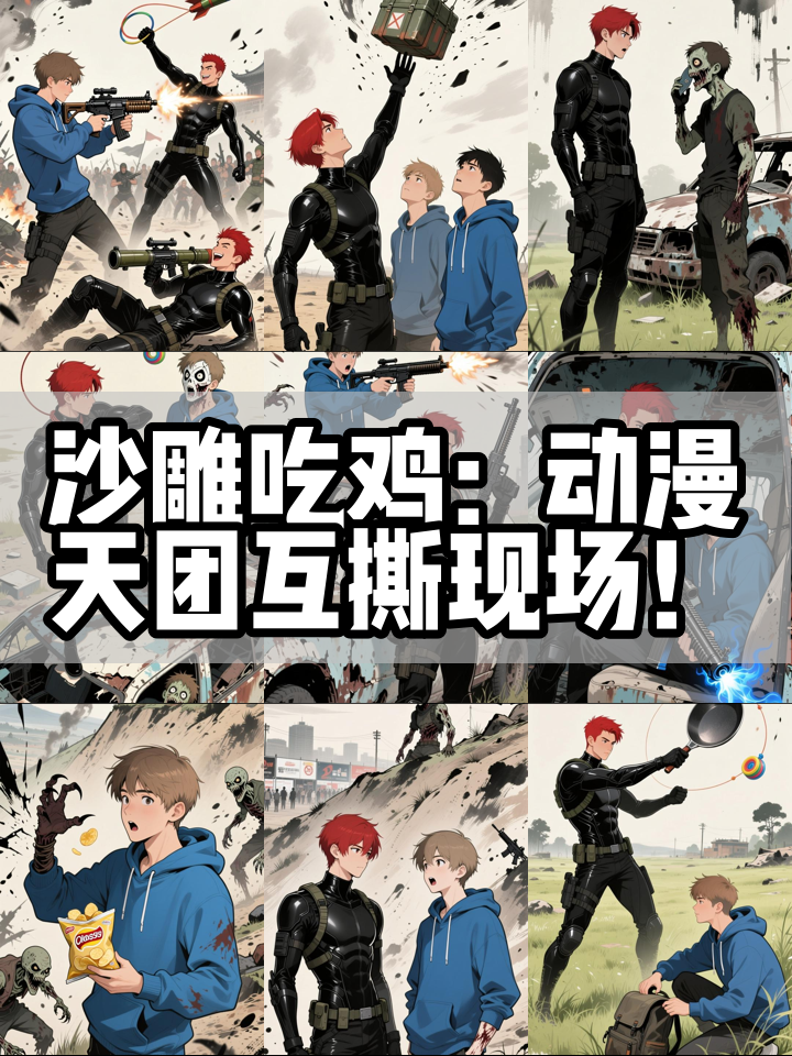 沙雕吃鸡大乱斗：当动漫主角被迫组队，反手团灭全场！