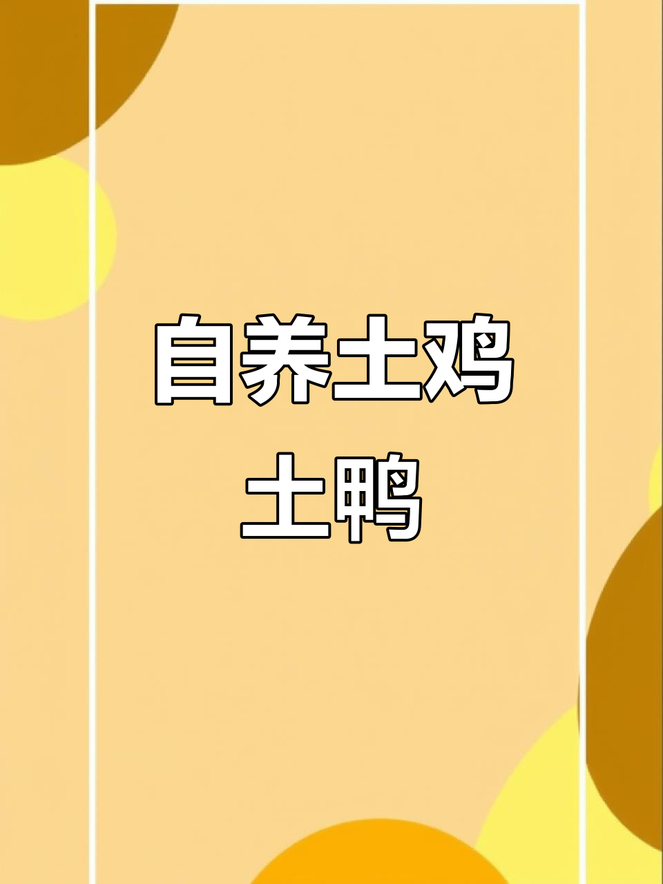 农家自养菜鸭母，土鸡土鸭滋补养生