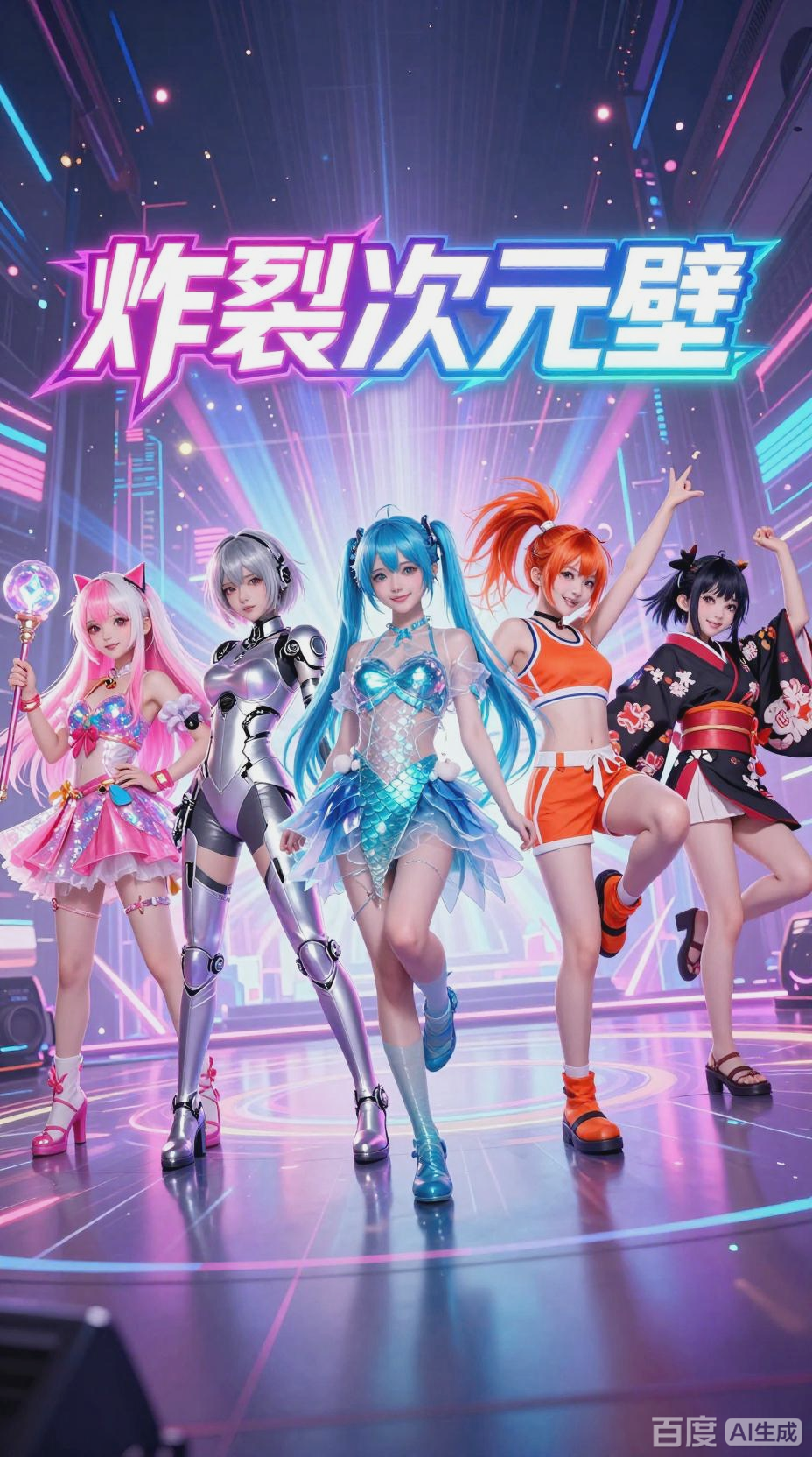 五少女赛博舞台,二次元热烈绽放