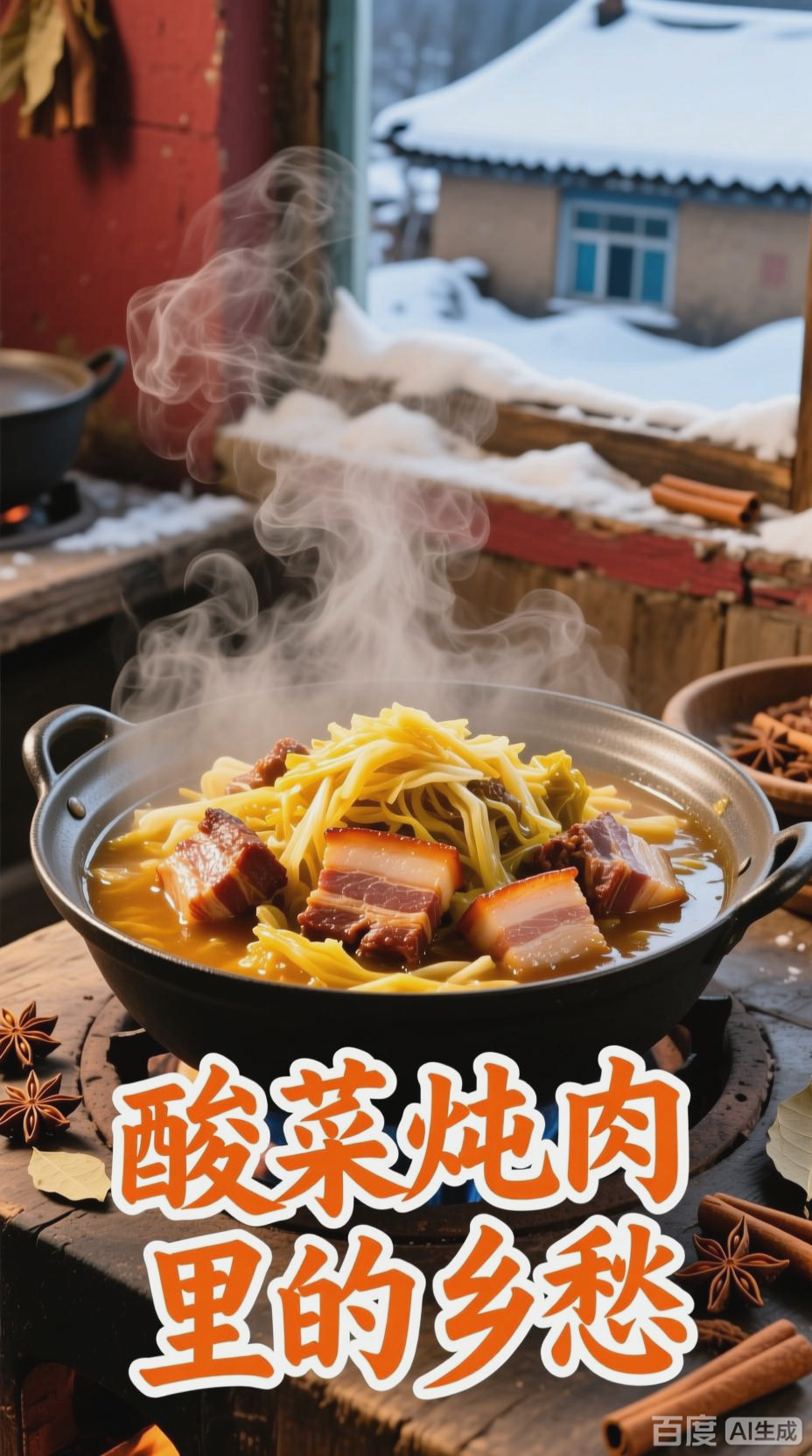 东北酸菜炖肉,家的味道