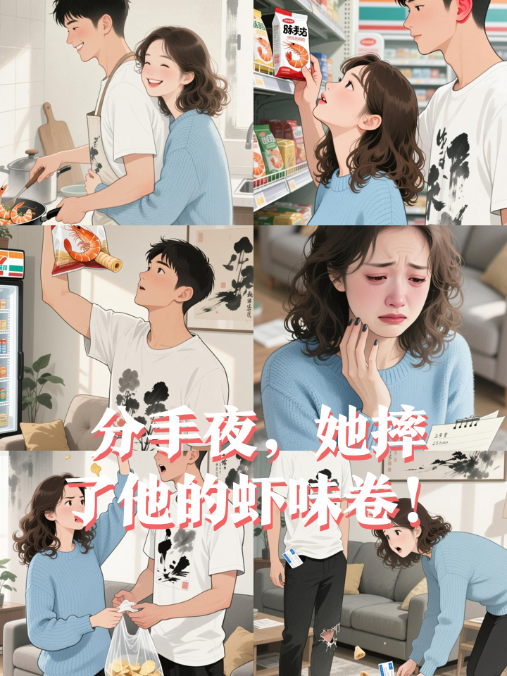 分手前夜他递来虾味卷,她摔了转身却红了眼!